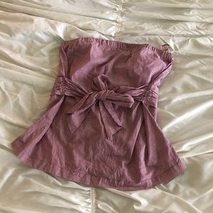 Striped Strapless Blouse